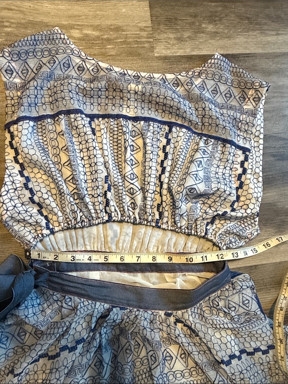 Free People New Romantics Light Blue Patterned Asymmetrical Dress - Picture 4 of 6
